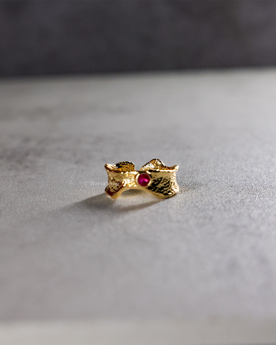 Ruby Petal Ring